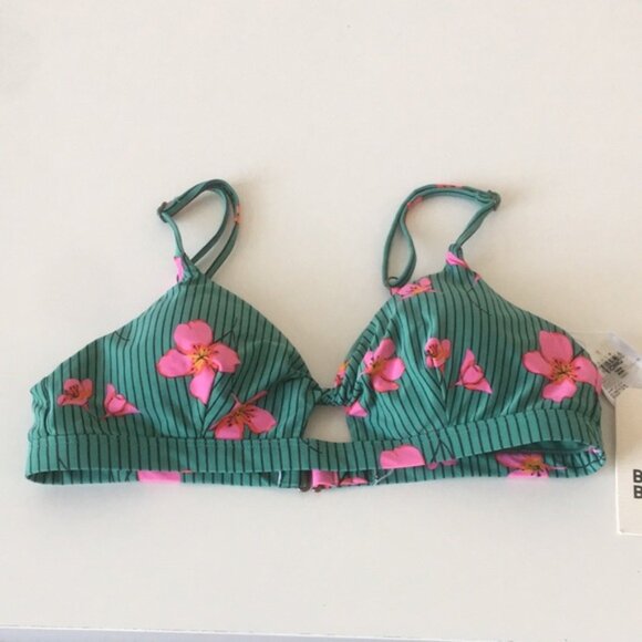 Billabong Seain Green Twist Island Bikini Top Large - Picture 4 of 14